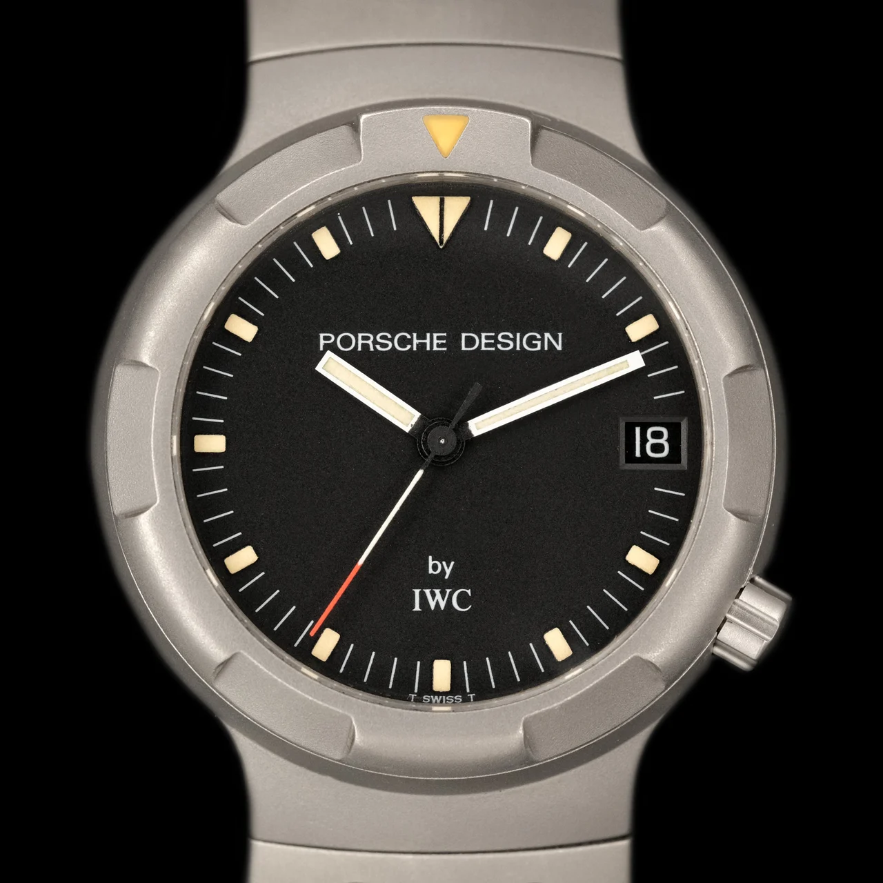 IWC Porsche Design Ocean 500 ref.3523 from 1990s 35 mm kol saati