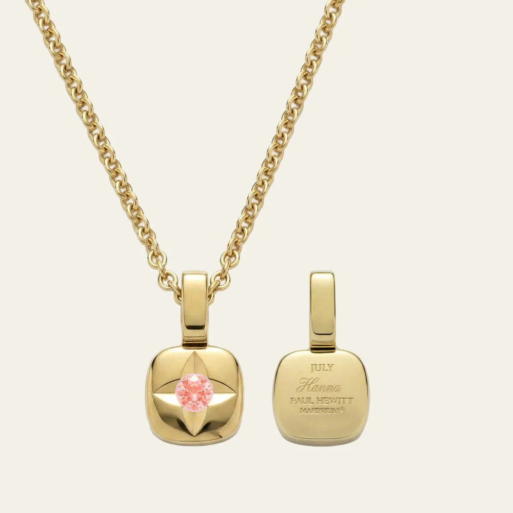 Default Birthstone July Halskette Gold PH-SET-2757 kol saati