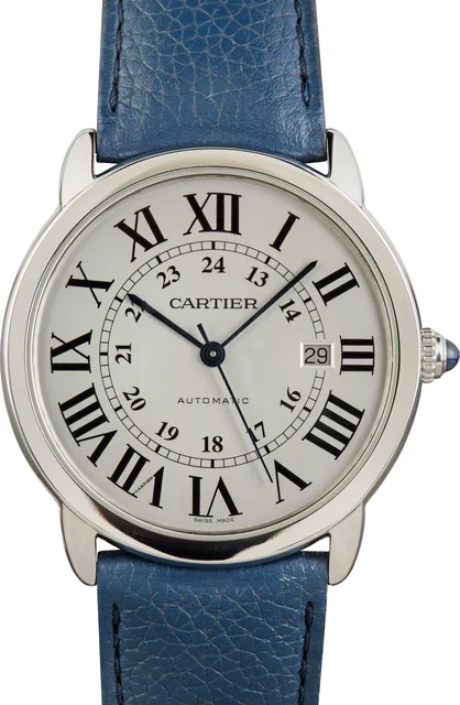 Cartier Ronde Solo de Silver Dial 466503124900 kol saati
