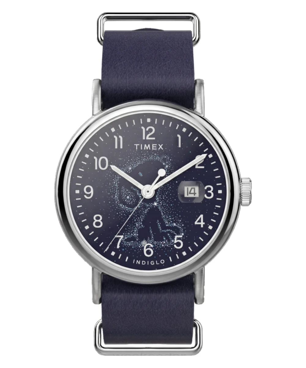 Timex Peanuts® x Weekender Astronomy 40mm Leather Strap Watch TW2Y84900VQ 40 mm kol saati