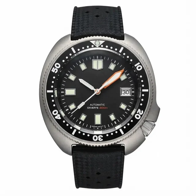 Tandorio Titanium Turtle Diver NH35 20ATM 44mm MOP Sapphire TD231 Abalone 14:200000080#nol