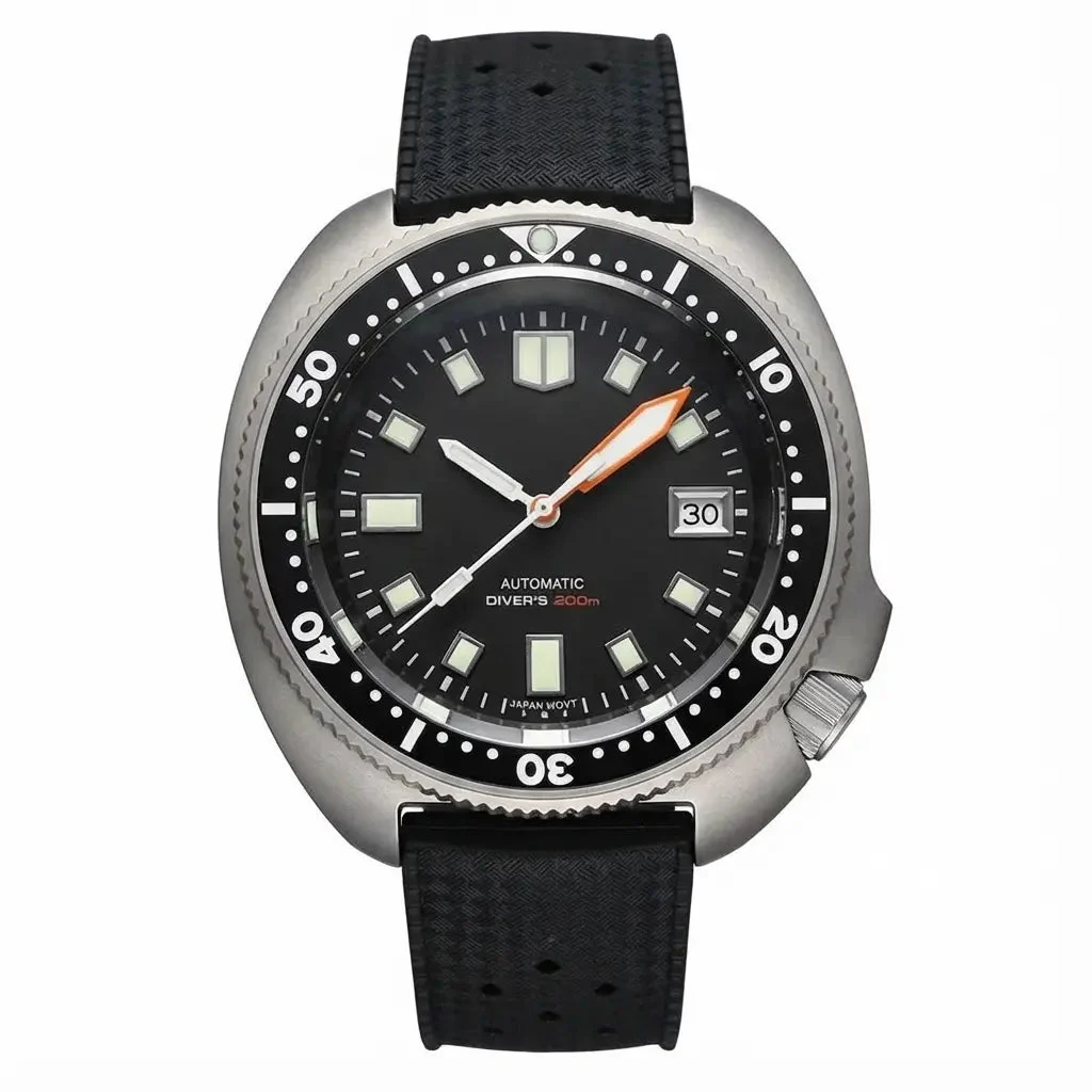 Tandorio Titanium Turtle Diver NH35 20ATM 44mm MOP Sapphire TD231 Abalone 14:200000080#nologo MOP black;5:56964930#nh35 movt 44 mm kol saati