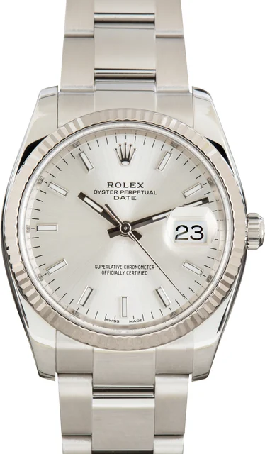 Rolex Date Diamond Dial 115234 kol saati