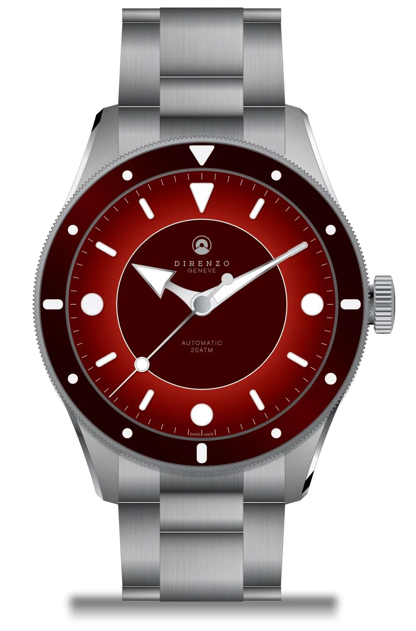 Direnzo DRZ 03 Eclipse red – no date 40 mm kol saati