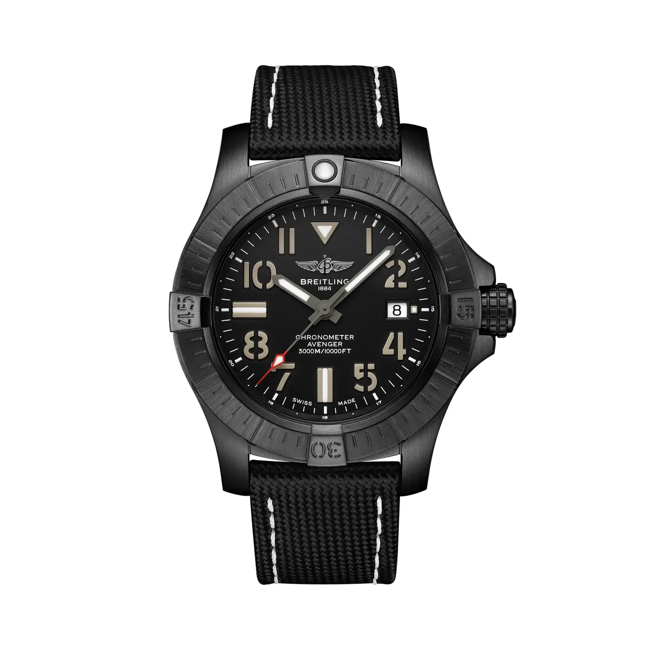 Breitling Avenger Automatic 45 Seawolf Night Mission Black Dial V17319101B1X1 45 mm kol saati