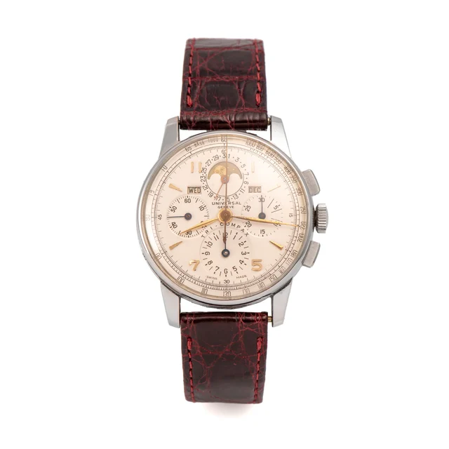 Universal Ref.22250 Tricompax, Triple Date, Moonphase, Chronograph, Stainless Steel kol sa
