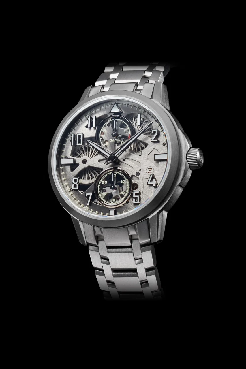 Zelos Mirage 8 Days Titanium 'Glacier' 48 mm kol saati