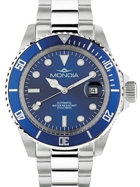 Mondia Classic Automatic Dive Watch with Blue Dial #MI786SS-02BL-BM 42 mm kol saati
