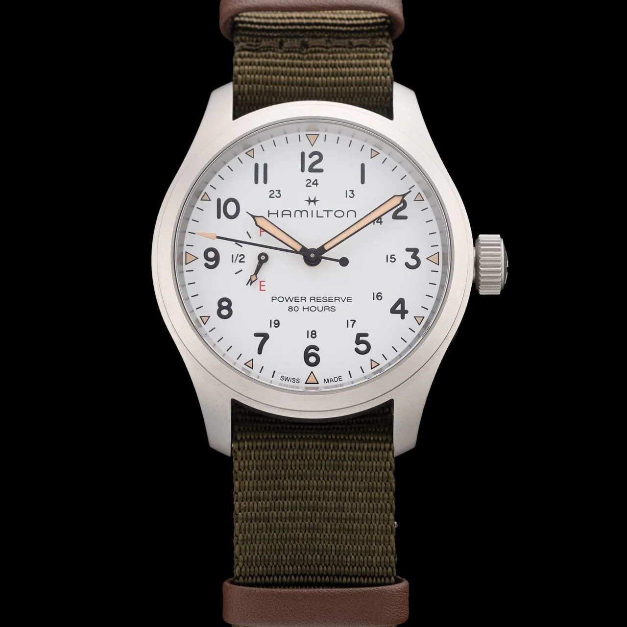 Hamilton Khaki Field Mechanical Power Reserve H69509910 210009N41890 40 mm kol saati
