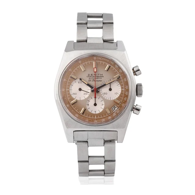 Zenith ZENITH, REF. A385, EL PRIMERO A fine, self-winding, stainless steel wristwatch with