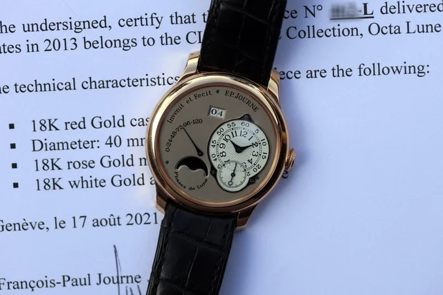 F.P. Journe Octa Lune ref. L “Red Gold, Gray Dial, 40mm” kol saati