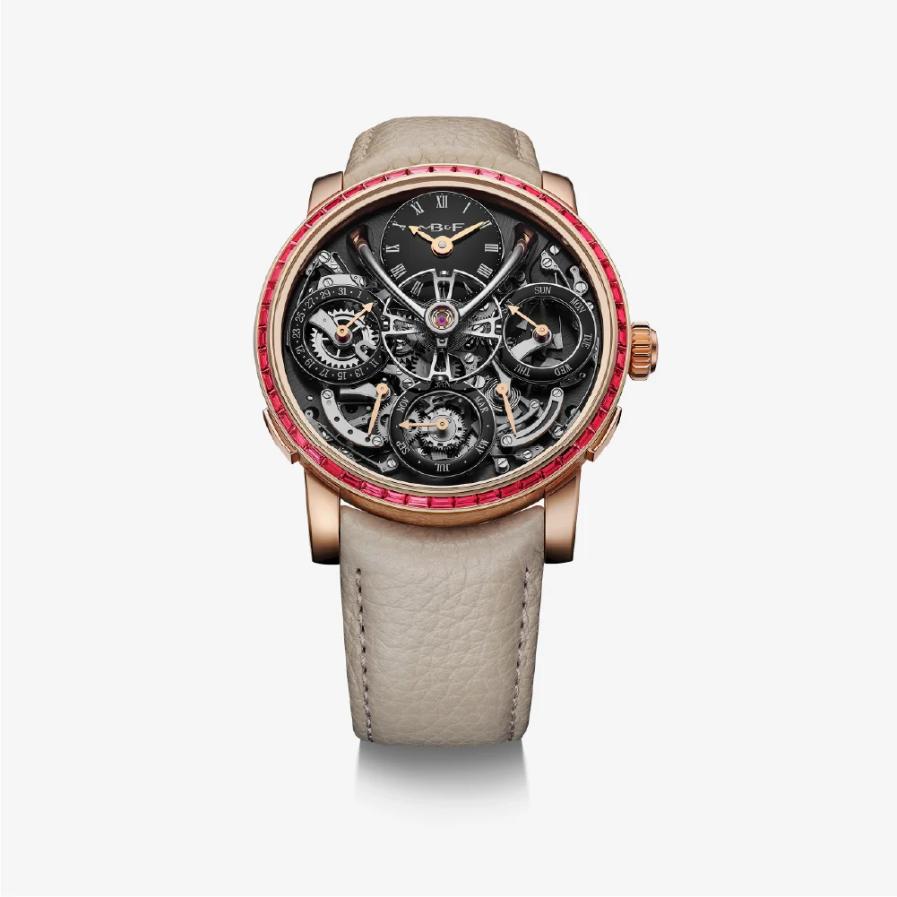 Mb&f Legacy Machine Perpetual Chromatic Red Ruby 44 mm kol saati