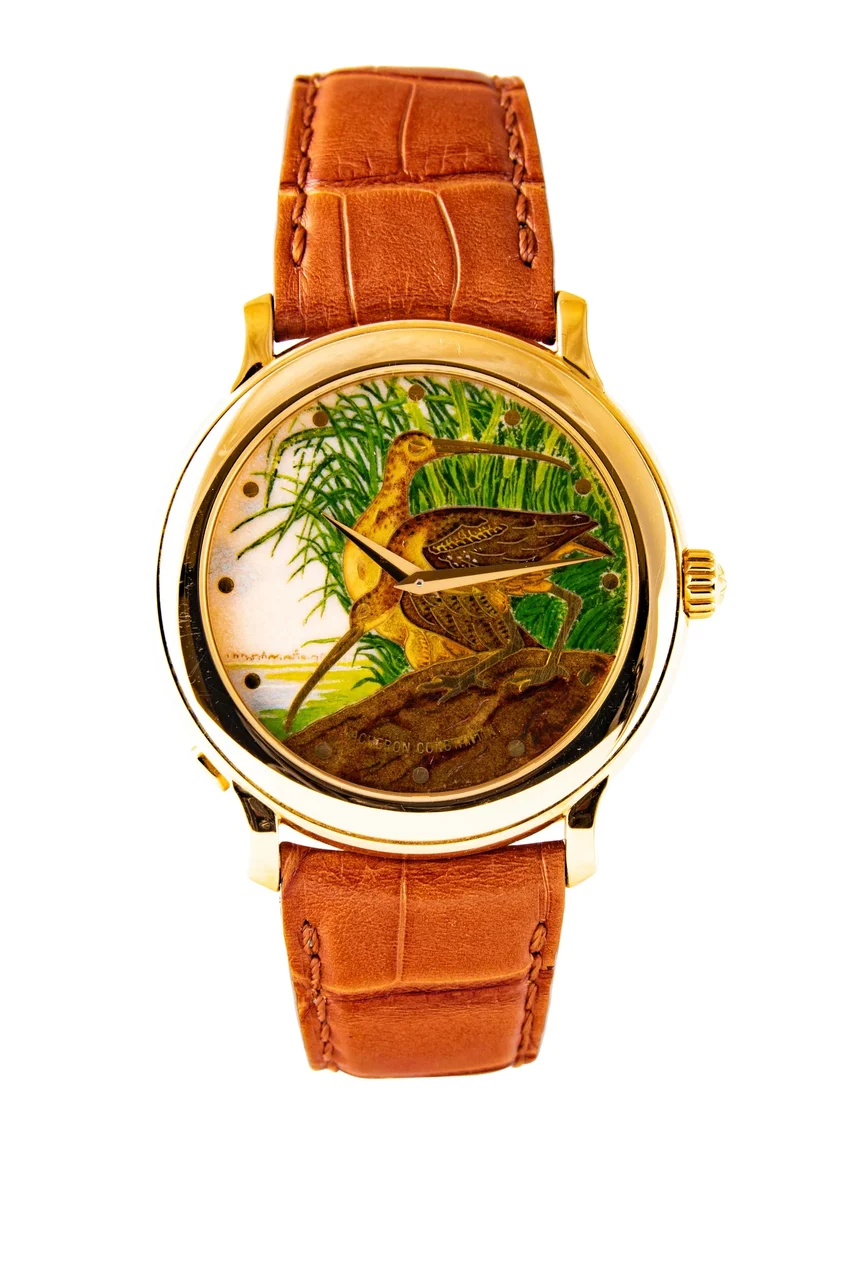 Vacheron Constantin VACHERON CONSTANTIN, REF. 43060/1, "AUDUBON - BIRDS OF AMERICA", ENAMEL DIAL AND 18K YELLOW GOLD kol saati