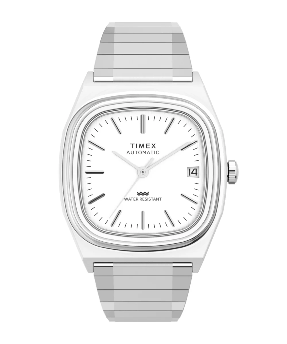 Timex Automatic 1983 E Line Reissue 34mm Stainless Steel Expansion Band Watch TW2W70800 34 mm kol saati