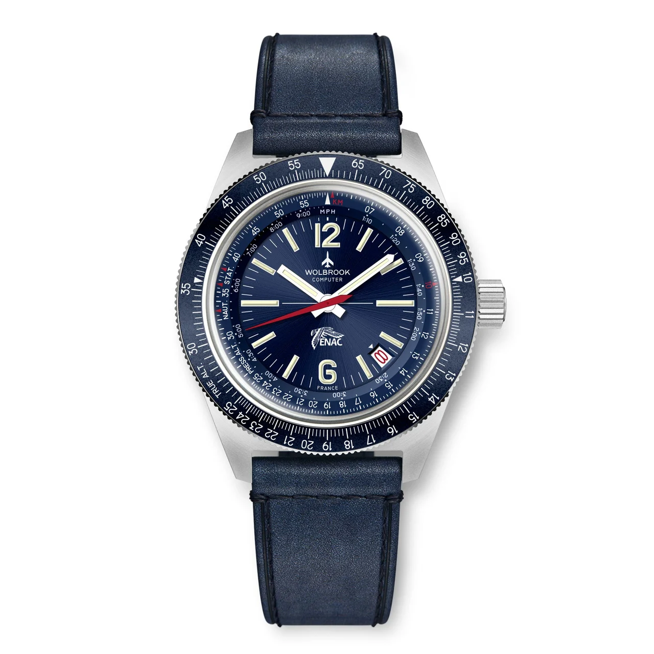 Wolbrook 25-FCA-005-LR3-BLU-ENAC 48 mm kol saati