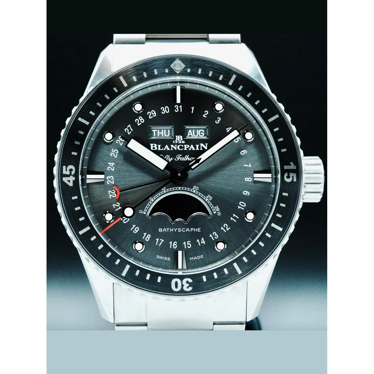 Blancpain Fifty Fathoms Bathyscaphe Complete Calendar Titanium 210000074282 43 mm kol saati