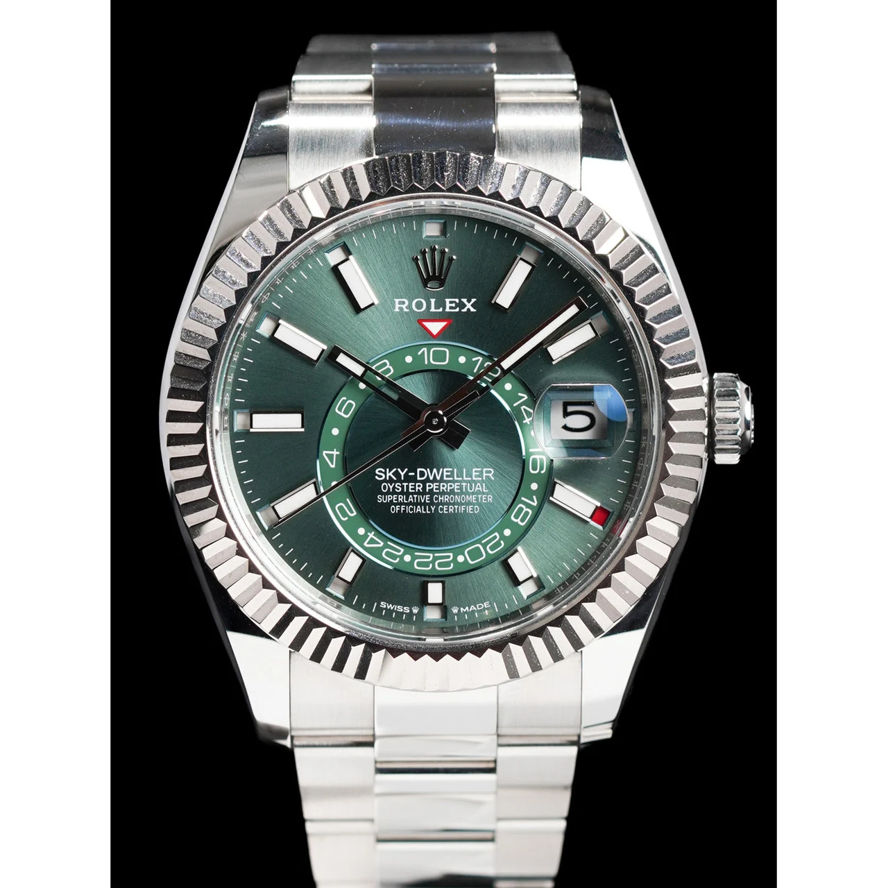 Rolex Sky Dweller Green Dial 42mm 210009N30066 42 mm kol saati