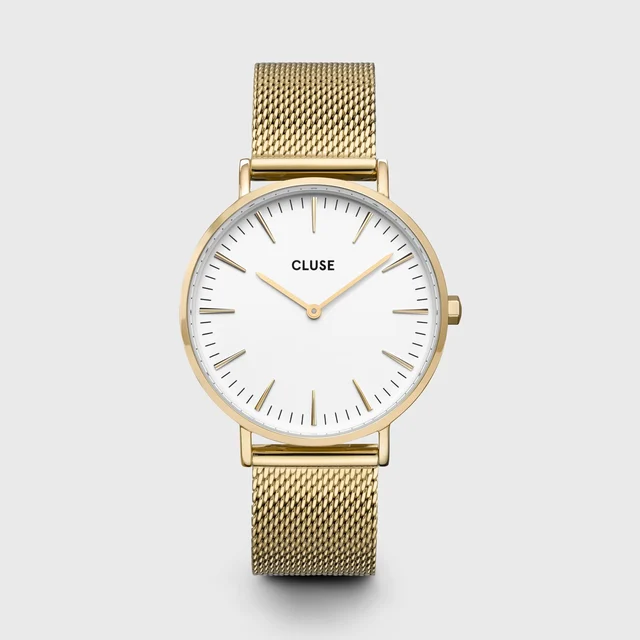 CLUSE Boho Chic Watch Mesh, White, Gold Colour CW0101201009 kol saati
