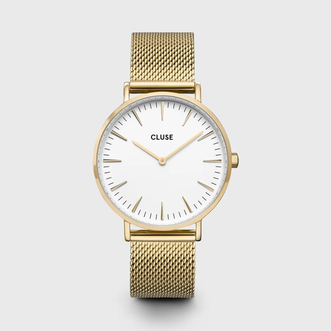 CLUSE Boho Chic Watch Mesh, White, Gold Colour CW0101201009 38 mm kol saati