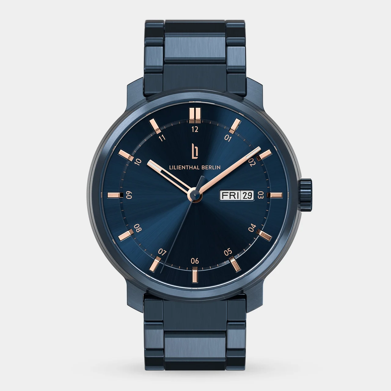 Lilienthal Berlin Neolux Day Date N2-003-B040EB 42 mm kol saati