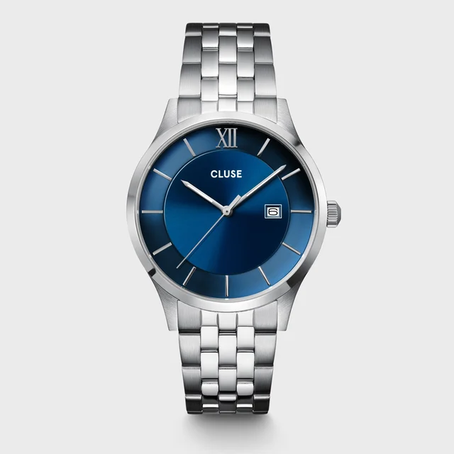 CLUSE Aravis 3-Hand Watch Steel, Blue, Silver Colour CW22701 kol saati