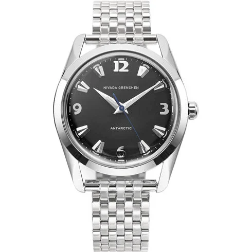Nivada Grenchen Antarctic 35mm Black White Luminova 35002M12 35 mm kol saati