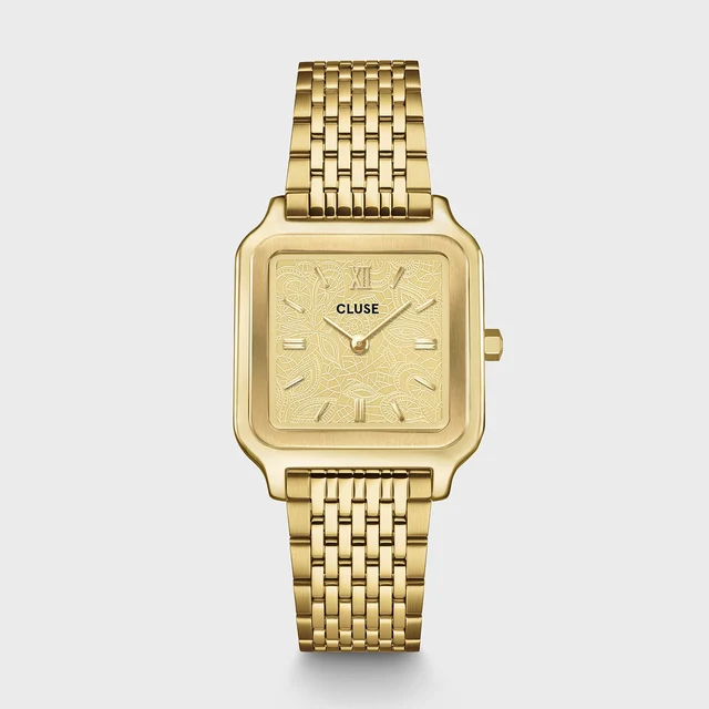 CLUSE Gracieuse Watch Steel, Lace Textured, Gold Colour CW11912 kol saati