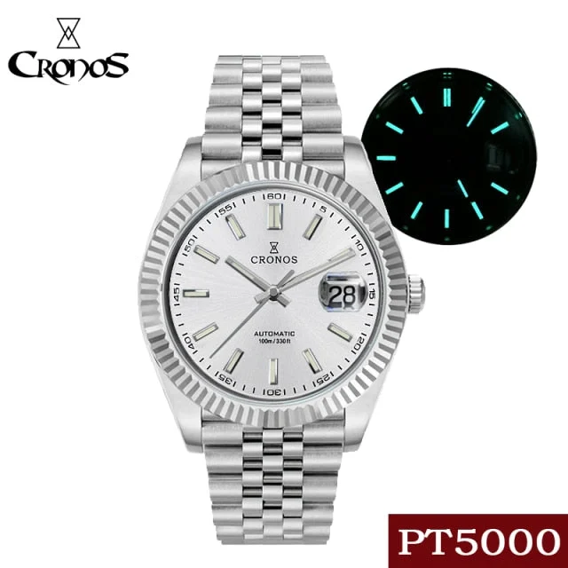 Cronos Watch Store Cronos DJ Homage Sub Diver Watches Men L6010 L6010-白色logo-PT-1145 kol s