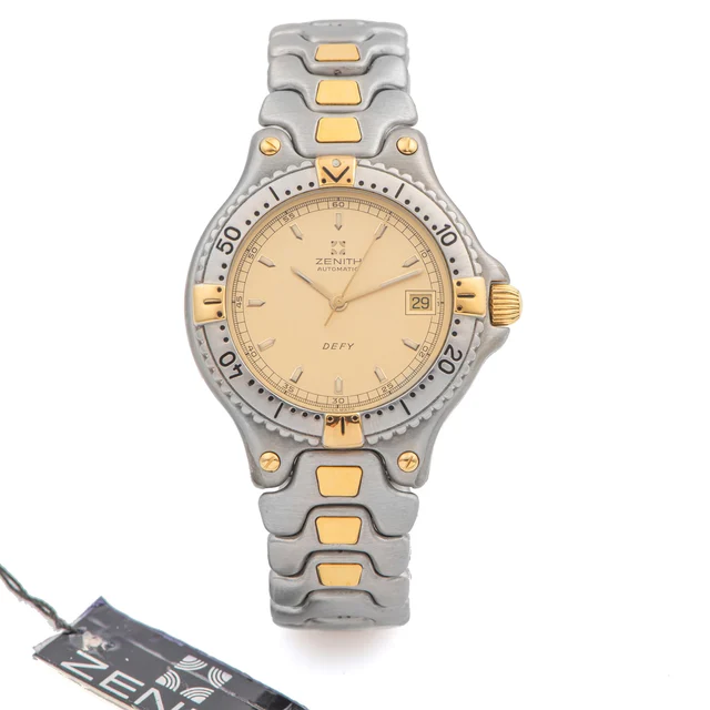 Zenith ZENITH, REF. 59.2000.462, DEFY, STEEL AND GOLD, NEW OLD STOCK kol saati