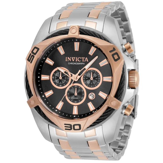 Invicta Bolt Tensora Watch - 50mm, Steel, Rose Gold (ZG-34129) kol saati