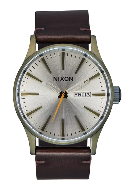 Nixon US Sentry Leather - Vintage White / Surplus A105-5093-00 kol saati