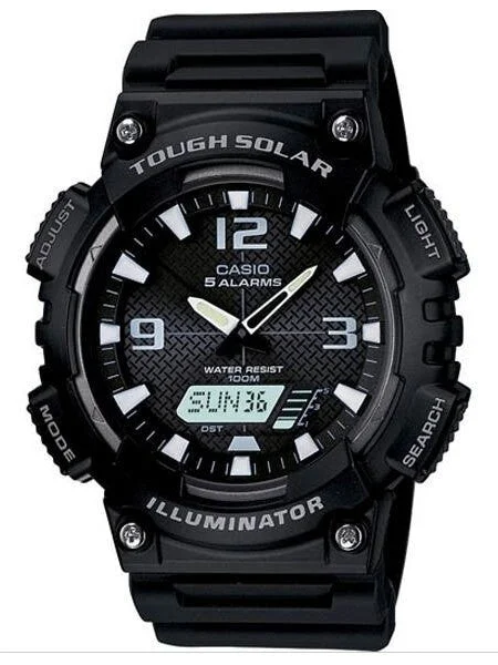 Casio Tough Solar-Light Powered Analog-Digital Watch with Alarm and Stopwatch #AQ-S810W-1A