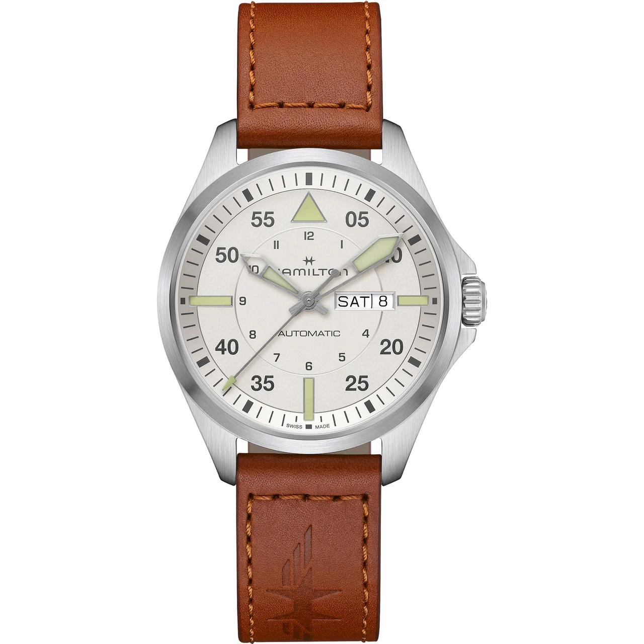 Hamilton Khaki Aviation Pilot Day Date Auto H64635550 42 mm kol saati