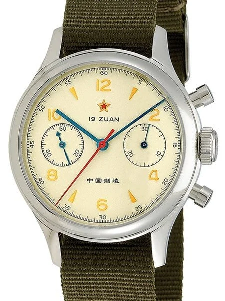 Seagull 1963 Scratch and Dent - Hand Wind Mechanical Chronograph with Sapphire Crystal #6345G-2901 10 SND196 38 mm kol saati