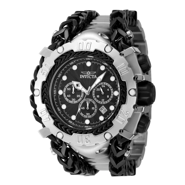 Invicta Gladiator Watch - 58.3mm, Black, Steel (48185) kol saati