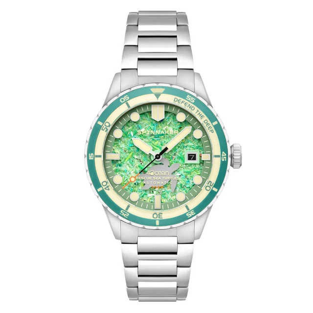 Spinnaker Limited Edition Hass Watch with Sea Turtle Dial #SP-5172-33 kol saati