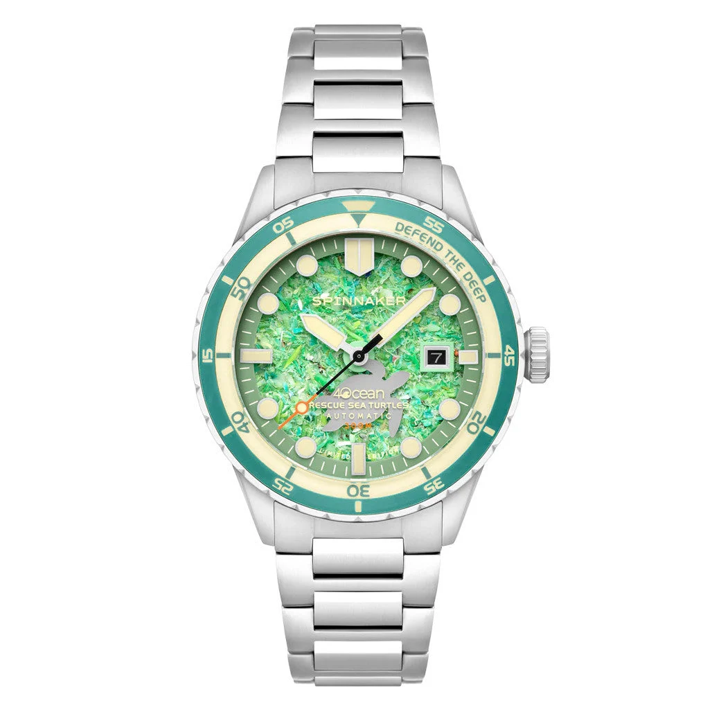 Spinnaker Limited Edition Hass Watch with Sea Turtle Dial #SP-5172-33 kol saati