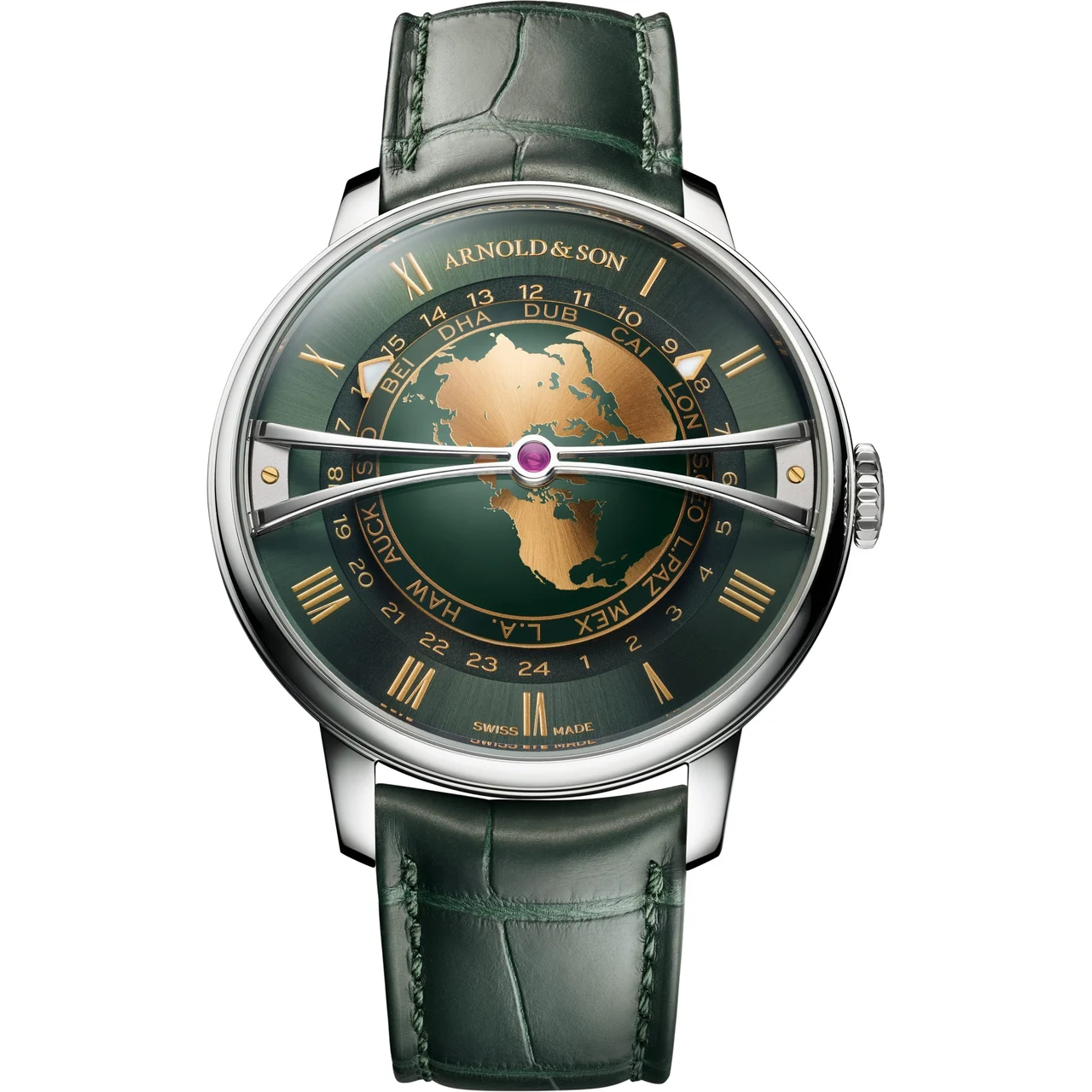 Arnold & Son Globetrotter 42 Steel 1WTBS.F01A.C1242S 42 mm kol saati
