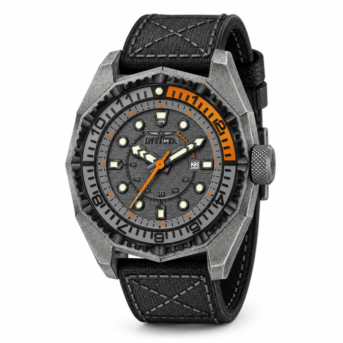 Invicta Akula Vectara Watch - 55mm. Orange. Black (50039) kol saati