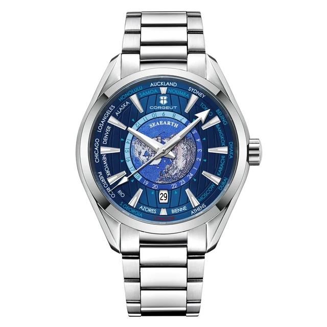 Tandorio Corgeut 3021E Earth Dial NH35 Automatic relogio masculino Sapphire 5ATM glassback