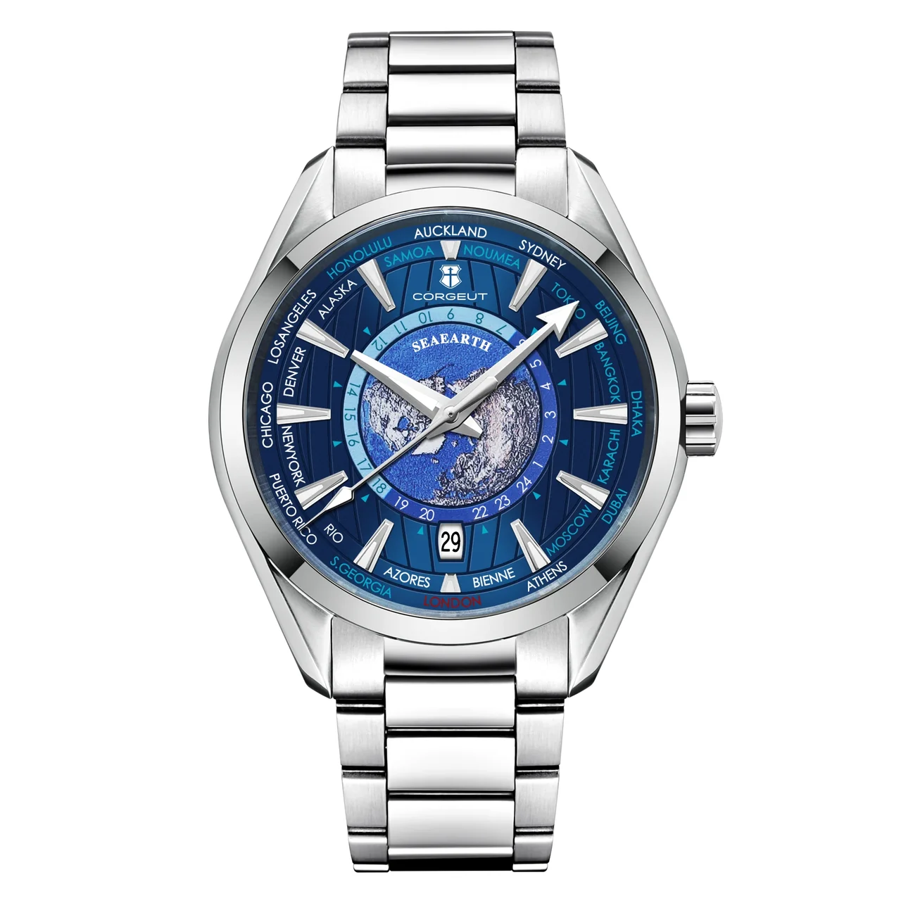 Tandorio Watches Corgeut 3021E Earth Dial NH35 Automatic relogio masculino Sapphire 5ATM glassback 14:100005979#4;5:5507662240#NH35 movt 41 mm kol saati