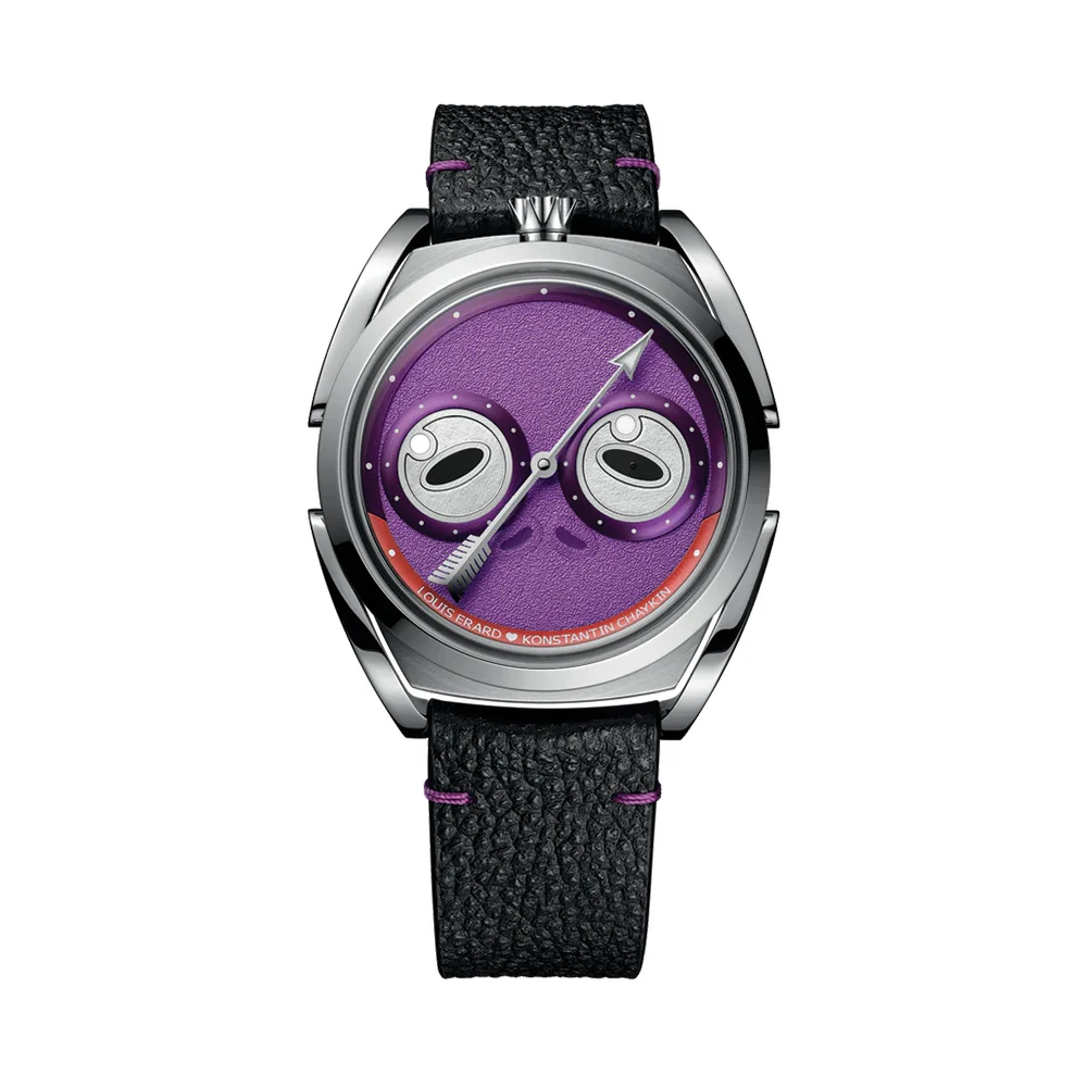 Louis Erard Konstantin Chaykin Unfrogettable Purple 40mm - Purple on Leather Strap 85340AA02.BVA192 40 mm kol saati