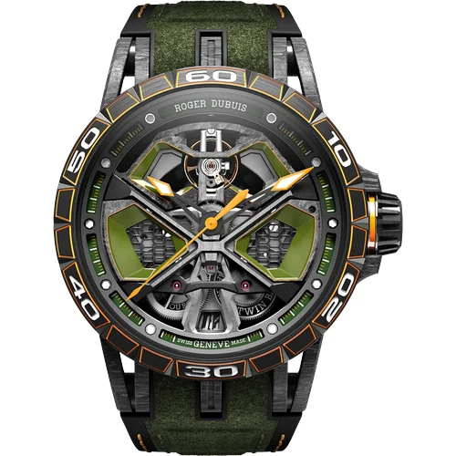 Roger Dubuis Excalibur Spider Huracán ST EVO2 Black SMC Carbon 45mm RDDBEX0972 45 mm kol saati