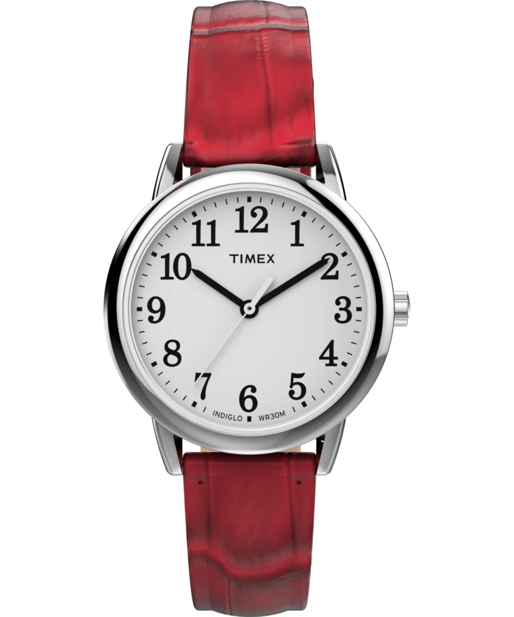 Timex Easy Reader® 30mm Leather Strap Watch TW2P687009J 30 mm kol saati