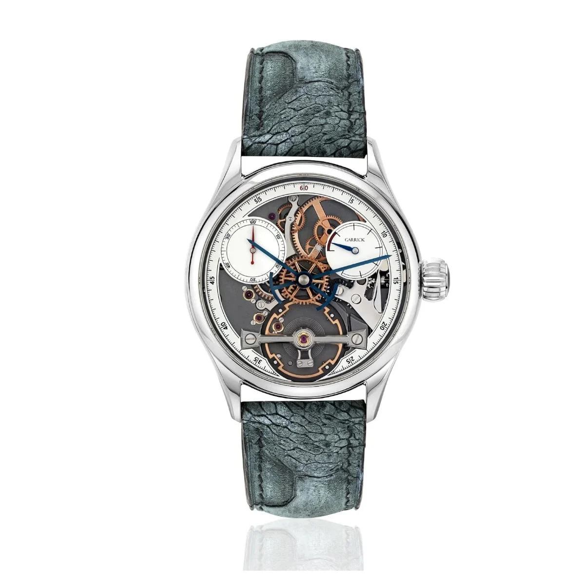 Garrick Steel Rhodium Dial With Frosted Movement S3-MK2-ST-RH-1 kol saati