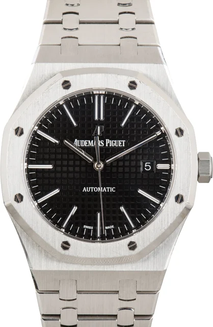 Audemars Piguet Black Dial Royal Oak Stainless Steel 15400ST.OO.1220ST.01 kol saati