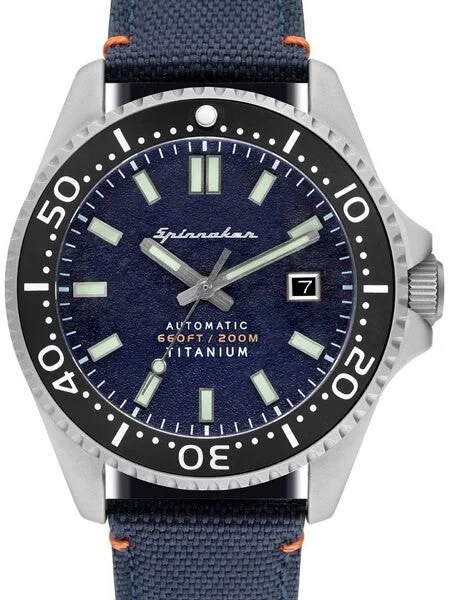 Spinnaker Tesei Titanium Automatic 200 Meter Dive Watch With Blue Dial SP-5061-02 kol saat