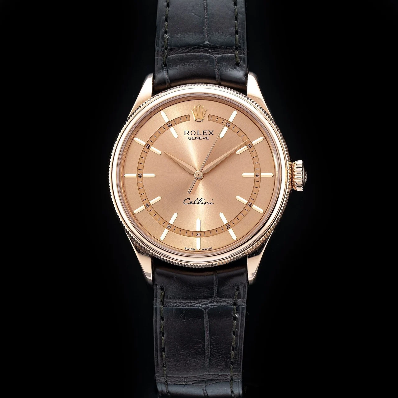 Rolex Cellini Time Rose Gold 210009N32721 39 mm kol saati