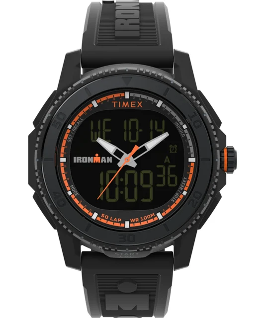 Timex IRONMAN® Adrenaline Ana-digi 46.5mm PU Strap Watch TW2W53600VQ kol saati