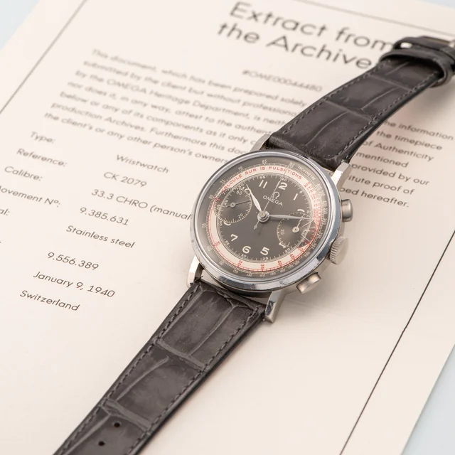 OMEGA OMEGA, REF. CK 2079, 33.3 CHRO, STEEL kol saati